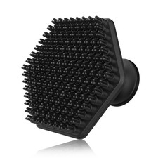 Silicone Face Scrubber for Men, Gentle Exfoliator Pad  Body Scrubber, Black