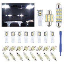 24 Pieces Dome Light Led Car Interior Bulb Kit Set 194 T10 De3175 578 31mm 42mm