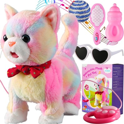 Bunte Leine Gassi Katze Set Interaktiv Sprechen Singen 