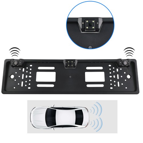 ESSGOO 170° Nummernschild Sensoren Einparkhilfe IP67 Wasserdicht Rückfahrkamera - Bild 9 von 10