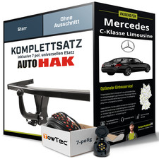 F&uuml;r MERCEDES C-Klasse Limousine W205 Anh&auml;ngerkupplung starr +eSatz 7pol uni. 13-