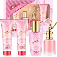 Women Perfume Gift Set,Travel Size Perfume Set with Prefume,Body Mist,Body Lotio