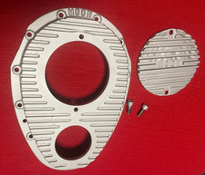 Rare Vintage Moon Small Block Chevy Aluminum 2-piece Timing Chain Cover Finned