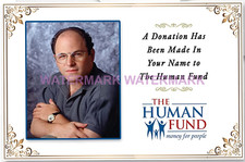 Seinfeld George Costanza The Human Fund Card Postcard
