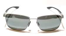 NEW Maui Jim Kaala Silver Black Polarized Mirrored Grey Lens Sunglasses MJ856-17