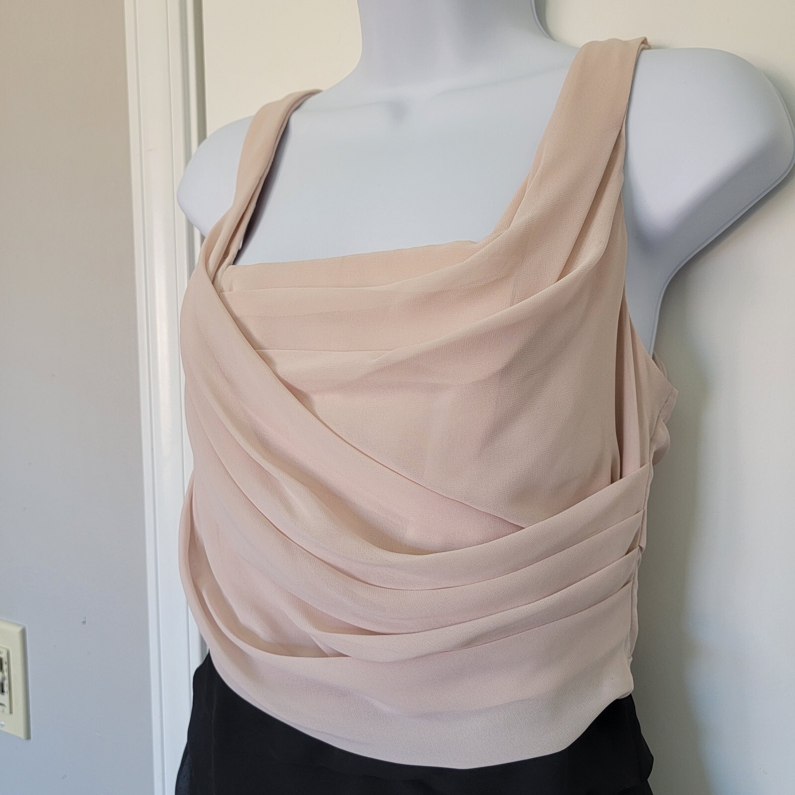 Express Design Studios Draped Sleeveless Pink Bla… - image 2