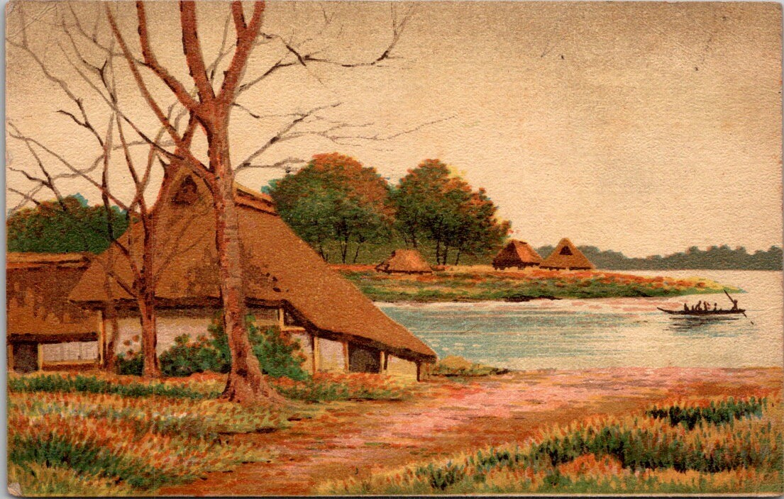 Japan Scenic Landscape Art Hand-Colored Style Vintage Postcards