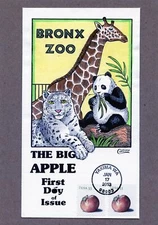 WWLF COLLINS FDC COVER 2013  THE BIG APPLE  BRONX ZOO  4727 CACHET