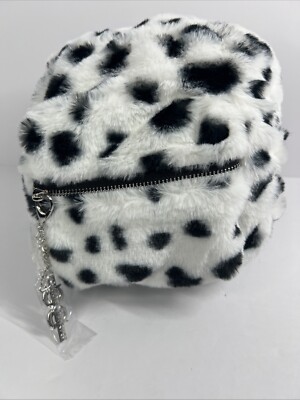 Gilda Paris Vegan Fur Black & White Mini Backpack NWT Gilda Paris Mini Backpack Vegan Fur Black & White NWT (MSRP  main image 4