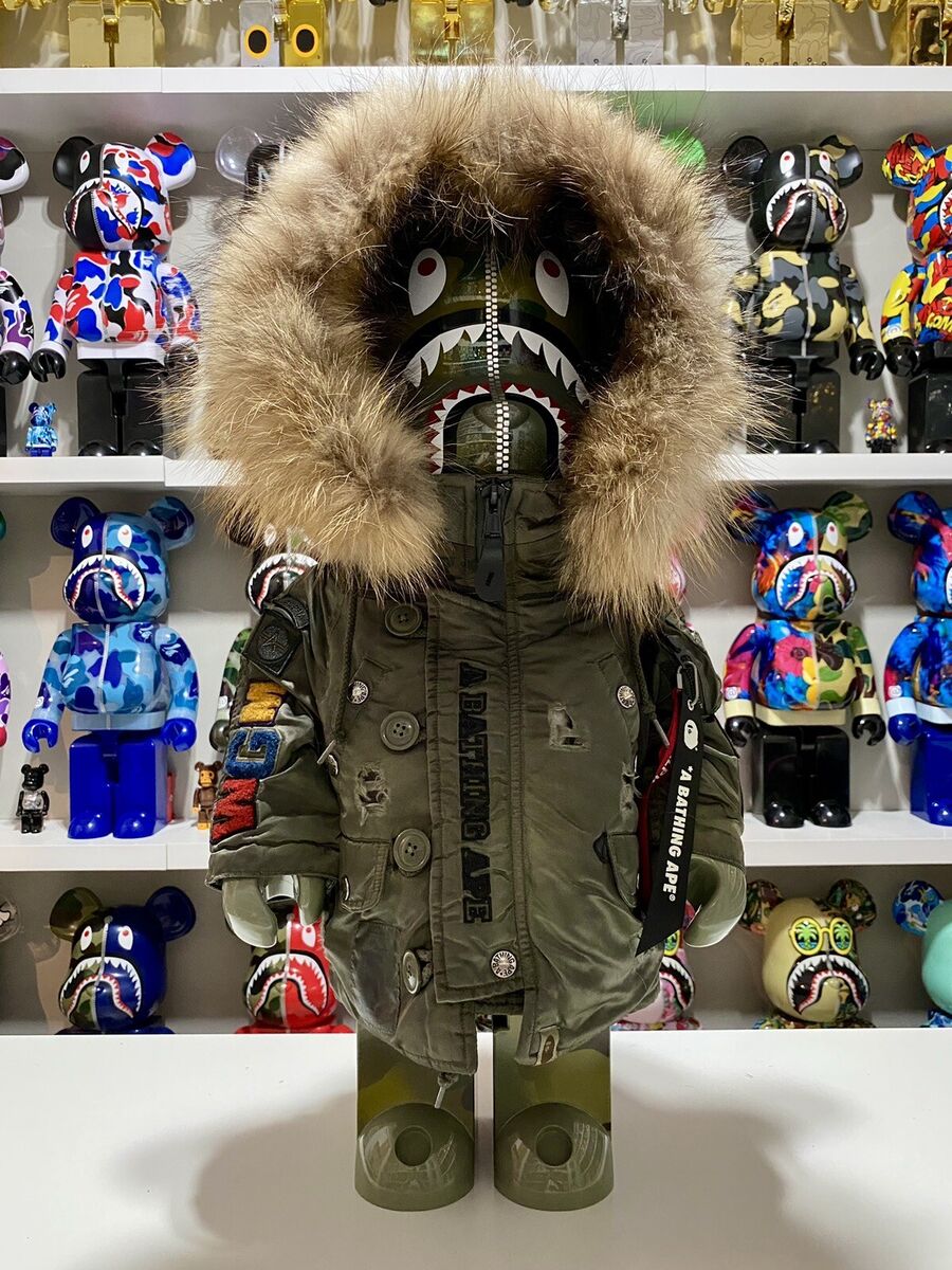 Bape x Alpha Industries 1000% Bearbrick Camo Shark Be@rbrick Bape x Alpha Industries 1000% Bearbrick Camo Shark Be@rbrick