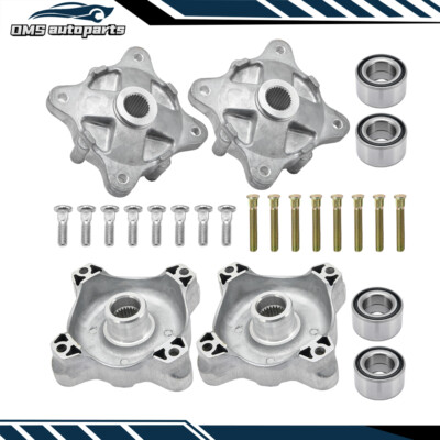 Front + Rear Wheel Hub Studs Bearings Service Kit For Polaris RZR 800 EFI 08-14