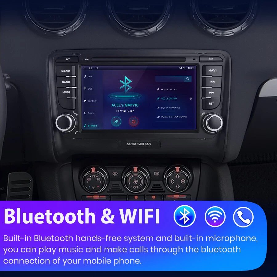 7" Android Autoradio Radio For Audi TT MK2 8J 2006-2012 GPS Sat Nav BT SWC WIFI - Image 4 of 4