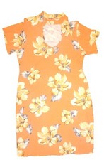 Womens Plus Size 2X CLEO APPAREL Leaf Print Midi Dress