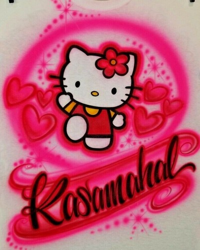 Custom Airbrushed Hello Kitty Shirt 