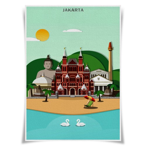 Vintage Travel Poster Fabric Print - World Famous City Wall Art Home Decor A3 - Picture 52 of 132