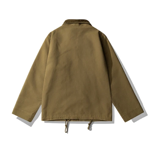 Herren Baumwolle Stehkragen Jacke Retro Mantel Oberbekleidung Langarm Vintage Formell - Bild 18 von 24