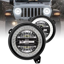 9" Inch LED Halo DRL Headlights for Jeep Wrangler JL Gladiator JT 2018-2024