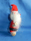 Vintage Plastic Blowmold Flocked Santa Claus White Polar Bear Christmas Ornament — photo 4