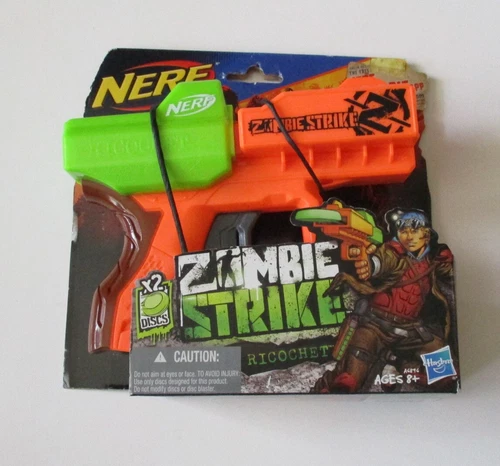 NERF Zombie Strike Ricochet Blaster with 2 Discs 2013 unopened