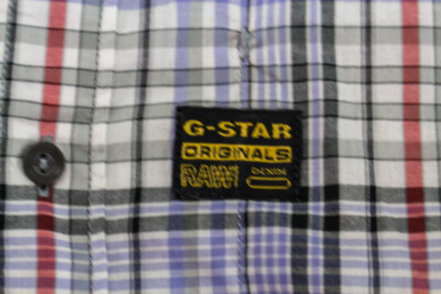 Chemise Homme G-Star à Carreaux Gris Et Noir - Taille S, Manches Longues - Occasion En Parfait état