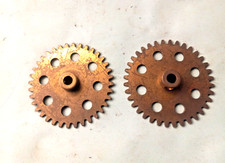 Gilbert Erector Set: Part CJ 36 Tooth Gear; 5/16" Hub; Brass Plated C