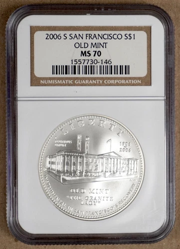 2006-S SAN FRANCISCO OLD MINT COMMEMORATIVE SILVER DOLLAR NGC MS70 730146