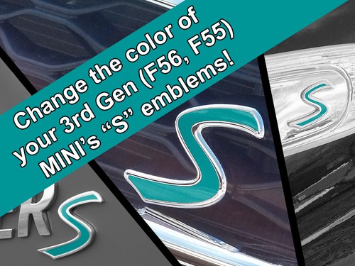 D134 Scuttle & Rear Emblem S Decals for 2014-2021 MINI Cooper F54 F55 F56 F57 - Picture 20 of 27