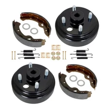 New Rear Brake hub Drums Brake Shoe Spring Kit US For EZGO TXT Golf Carts 1996+