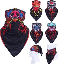Halloween Skull Neck Gaiter UV Protection Face Mask Scarf Breathable Bandanas