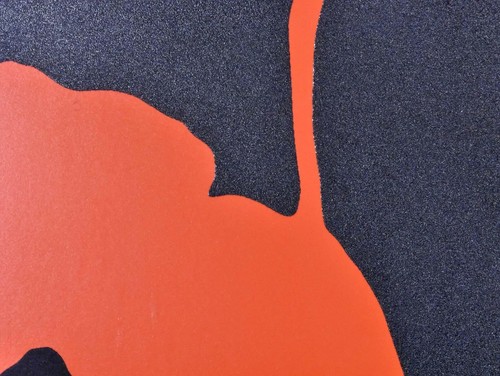 DONALD SULTAN 'Black & Red (Poppies)' SIGNED Ltd Ed Silkscreen w/ Flocking Print - Picture 2 of 9