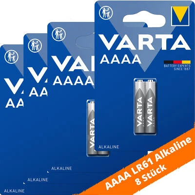 8 x Varta Mini AAAA LR61 MN2500 LR8D425 1,5V 4061 Alkaline Batterie 4 x 2er - Bild 1 von 3