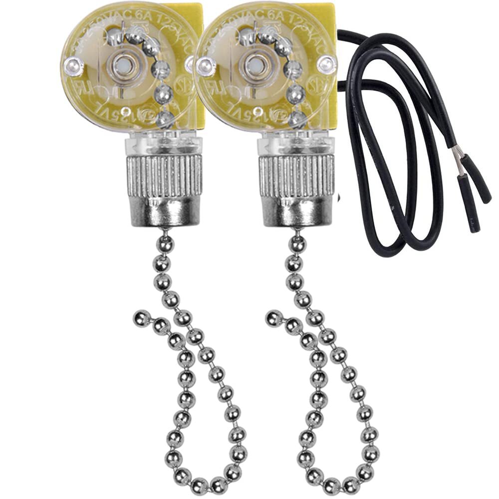 Zing Ear ZE-109 Ceiling Fan Pull Chain Switch 2-Wire Light Control-image