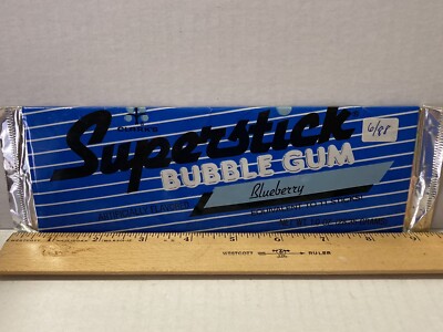 Vintage Clark 1980's Clark's SUPERSTICK BLUEBERRY Bubble Gum 9.5