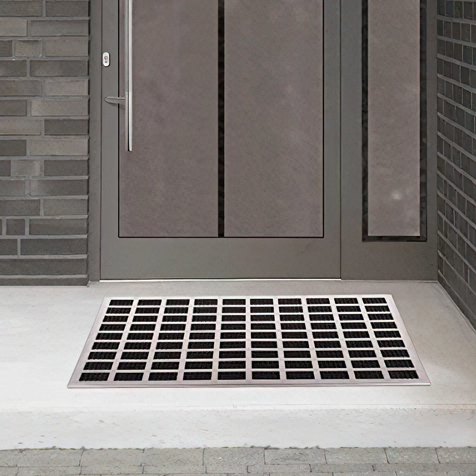 Fußmatte Edelstahl Fußabtreter Fussmatte Metall Schmutzfänger Schmutzfangmatte - Bild 4 von 4