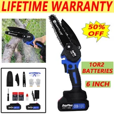 6 inch Cordless Chainsaw Electric One-Hand Saw Wood Cutter for Tree Cutting