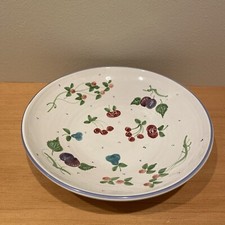 Rosanna Hand-Painted Italian Ceramic Bowl with Grape & Leaf Motif — listing 2