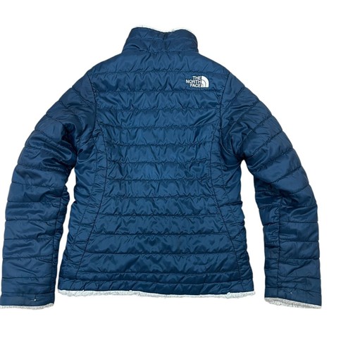 The North Face Girls Mossbud Swirl Jacket Reversible Size S (7-8) Blue - Picture 6 of 9
