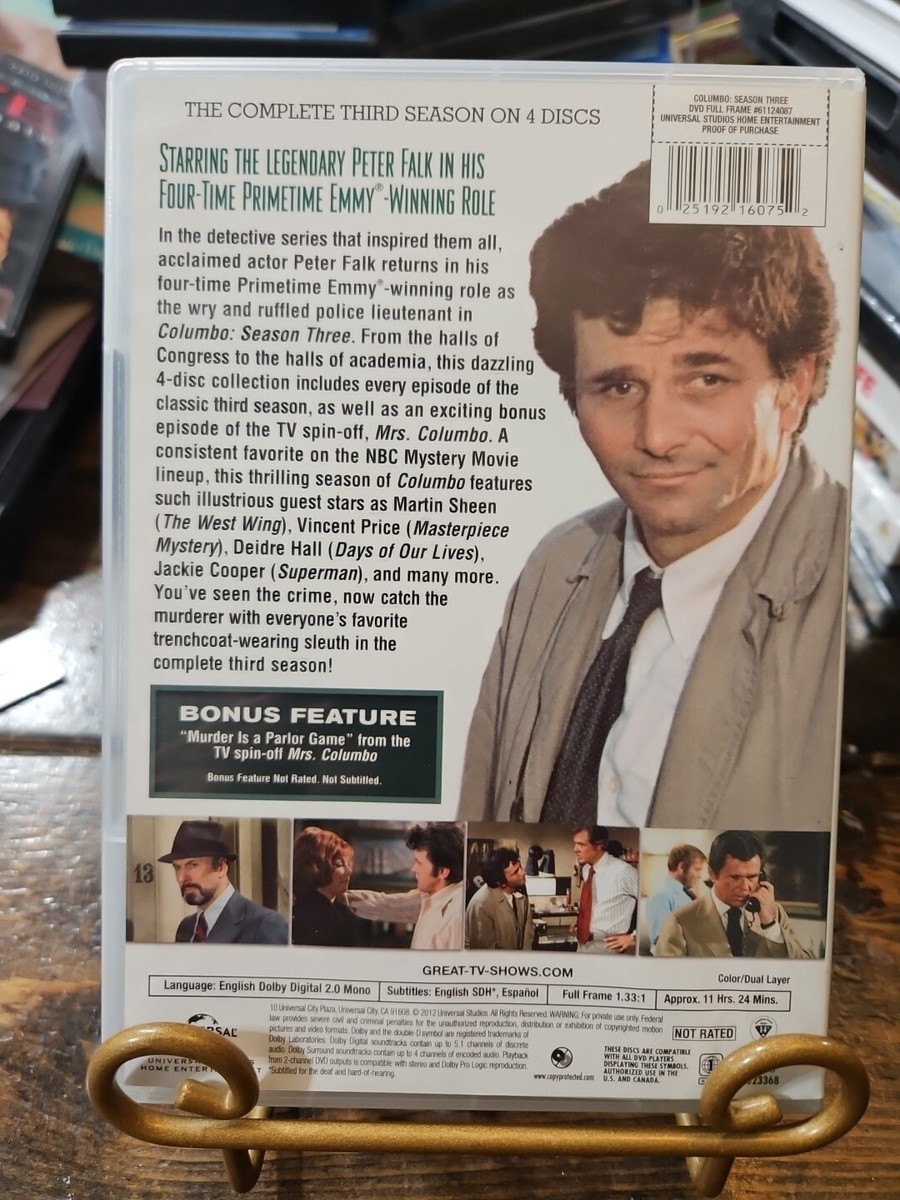Columbo: Season Three (DVD, 1973) 25192160752| eBay