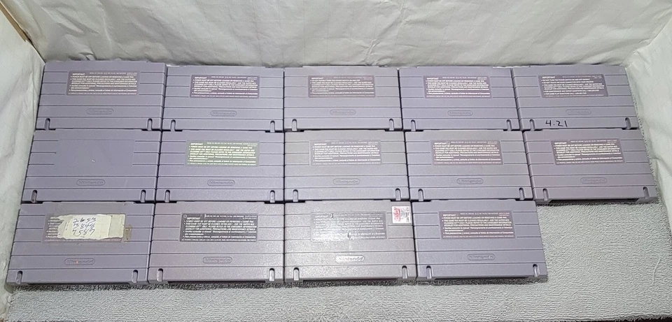 Super Nintendo SNES Game Lot (14) - Robo Cop 3, Mega Man X, GP-1 Pt 2 + - Image 2 of 4