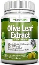 Olive Leaf Extract - 750 Mg - 120 Capsules - Extra Strength - 20% Oleuropein ...