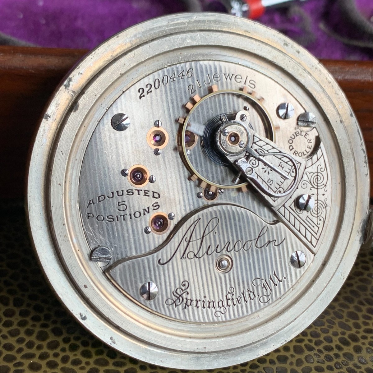 1909 Illinois A. Lincoln 18S 21 Jewels Railroad Grade Pocket Watch