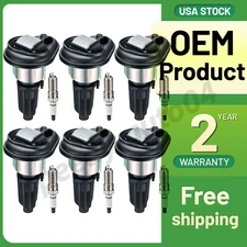 6 Pack For GMC Envoy 4.2L L6 2002-2005 Ignition Coil and Spark Plug