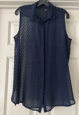 MNG By Mango Old Money Quiet Luxury Swiss Dot Mob Wife Glam Resortcore Size L