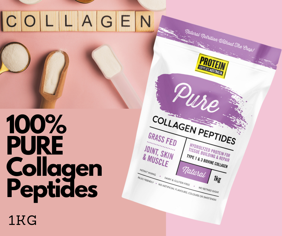 Protein Supplies Australia Collagen Peptides Pure 1kg Type 1 + 3 Bovine Collagen eBay