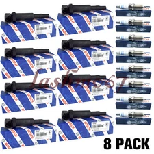 8 PACK Bosch 0221504470 Ignition Coils & 12122158253 Spark Plugs for BMW UF592