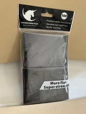 100 Premium Card Sleeves, Black, Matte Card Sleeves, Standard TCG Sleeves