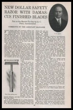 1914 A C Penn Inc Safety Razor Damascus Blade Photo And Article Vintage Print Ad