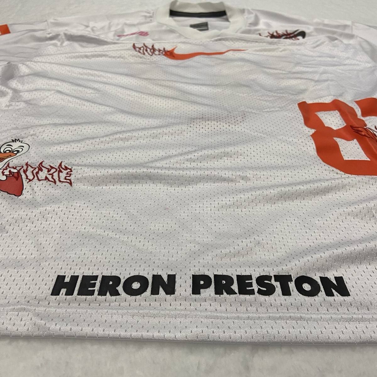 SZ XL | Nike x Heron Preston Oversized Jersey White Orange SZ XL | Nike x Heron Preston Oversized Jersey White Orange