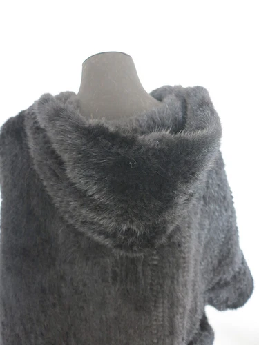 Gestrickter Echt Nerz Pelz Cape / Pelzschal / Jacke / Poncho / Schal 70*90cm - Bild 9 von 23