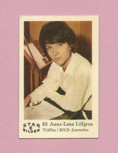 1963 niederländische Gummikarte Stern Bilder E #80 Anna-Lena Lofgren - Bild 1 von 2